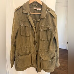 Free People Olive Utility Jacket